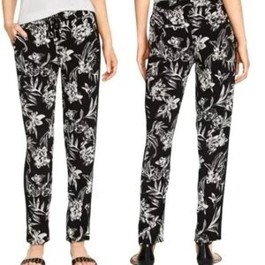 Scotch & Soda Black and Cream Floral Jeans